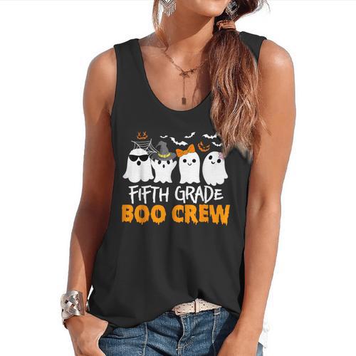 Fifth Grade Boo Crew Halloween Teacher Costume Flowy Tank - teacherstshirts.com CA