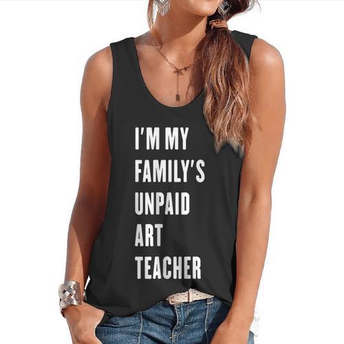 Funny Art Teacher Flowy Tank - teacherstshirts.com CA