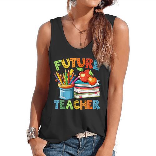 Future Teacher Costume For Kids Back To School Boy Girl Flowy Tank - teacherstshirts.com UK