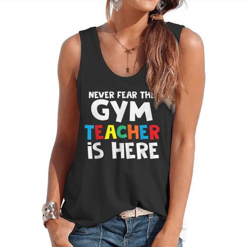 Gym Teacher Back To School Teacher Shirts For Men Women Girls Kids Flowy Tank - teacherstshirts.com