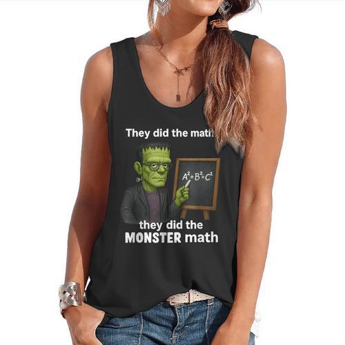 Halloween Monster Math Pun Teacher Humor Flowy Tank - teacherstshirts.com CA