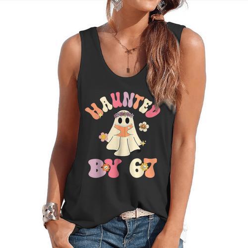 Haunted By 67 Meme Six Seven 6 7 Halloween Teachers Flowy Tank - teacherstshirts.com DE