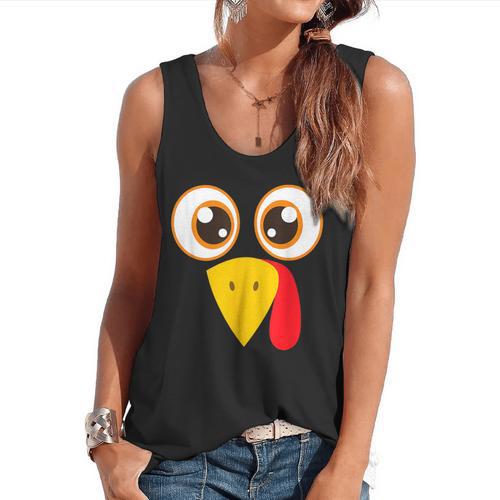 Hilarious Turkey Halloween Thanksgiving Teacher Nurse Flowy Tank - teacherstshirts.com