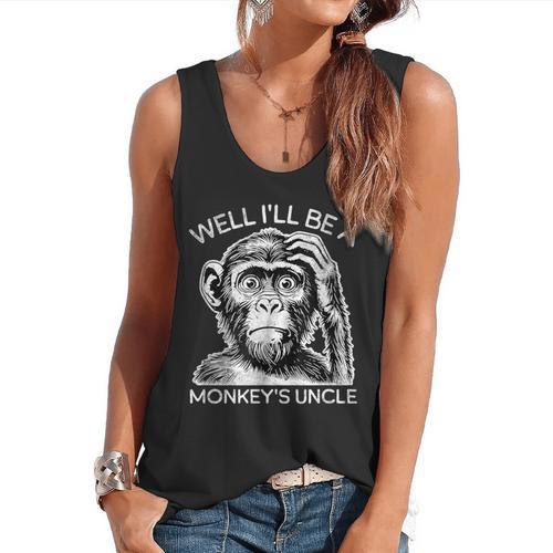 Well I'Ll Be a Monkey's Uncle Teacher And Student Flowy Tank - teacherstshirts.com CA