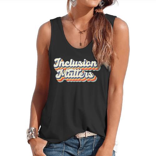 Inclusion Matters Special Education Sped Teacher Vintage Flowy Tank - teacherstshirts.com AU