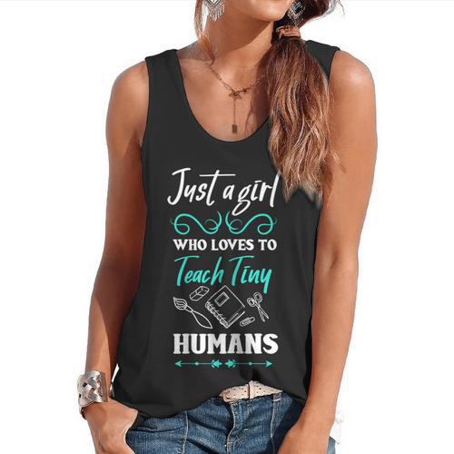 Kindergarten Teacher Shirt Humor Preschool Teacher Flowy Tank - teacherstshirts.com AU