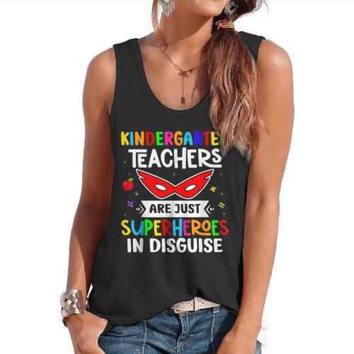 Kindergarten Teachers Are Just Superheroes In Disguise Flowy Tank - teacherstshirts.com AU