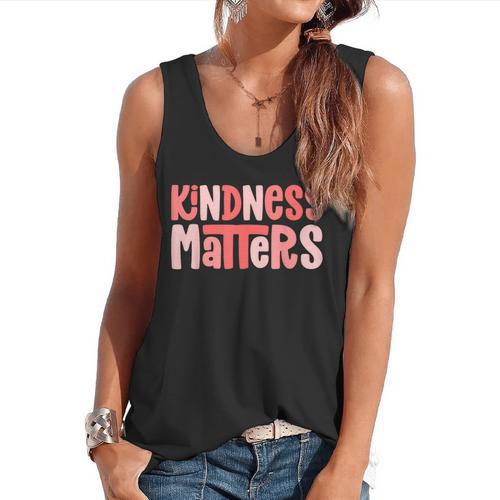 Kindness Matters Anti Bullying Shirts Teacher Child Flowy Tank - teacherstshirts.com UK