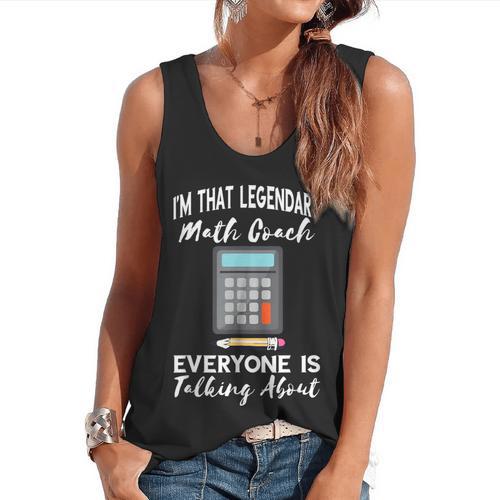 Legendary Math Coach Mathematics Calculator Math Teacher Flowy Tank - teacherstshirts.com