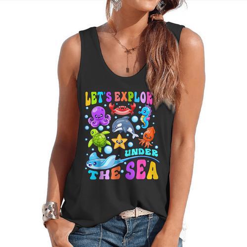 Let's Explore Under The Sea Back To School Student Teacher Flowy Tank - teacherstshirts.com AU