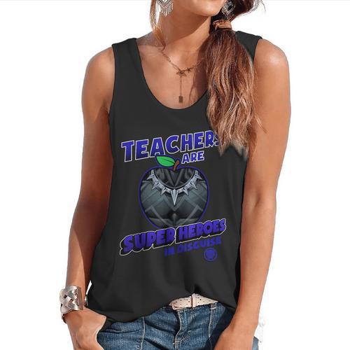 Marvel Teachers Are Super Heroes In Disguise Panther Flowy Tank - teacherstshirts.com