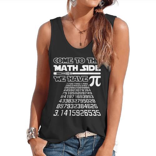 Come To The Math Side We Have Pie Shirt Pi Day Teacher Flowy Tank - teacherstshirts.com