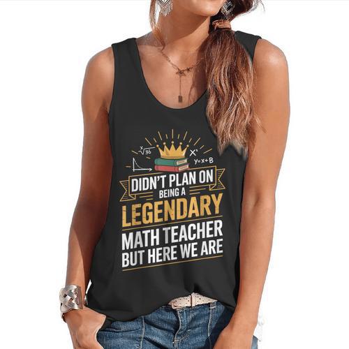 Math Teacher For Algebra Lovers Mathematics Flowy Tank - teacherstshirts.com CA