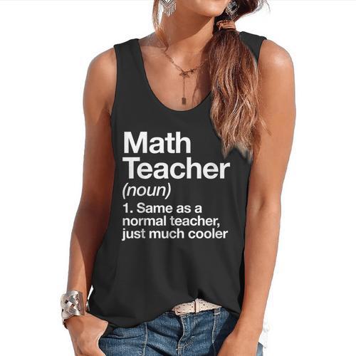 Math Teacher Definition Back To School First Day Flowy Tank - teacherstshirts.com DE