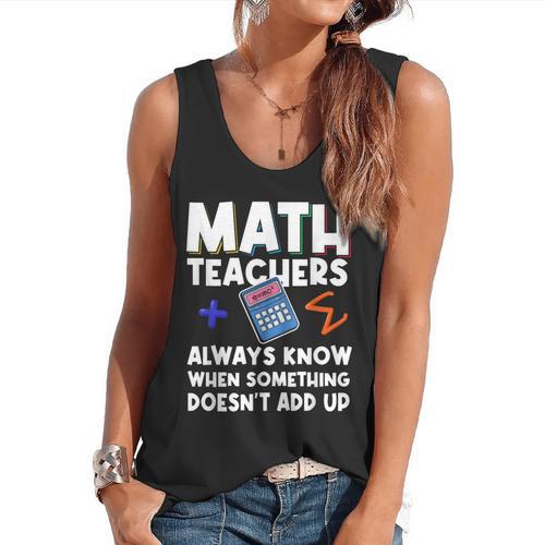 Mathematics Teachers Math Teacher For Men Women Flowy Tank - teacherstshirts.com AU