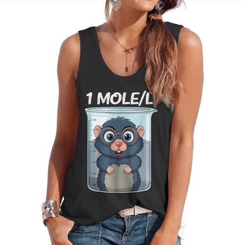 Mole Chemistry Chemist Student Science Teacher Flowy Tank - teacherstshirts.com AU