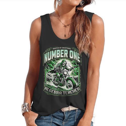 Number One Algebra Teacher 1 Career s Flowy Tank - teacherstshirts.com CA