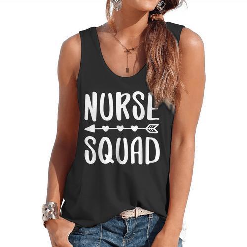 Nurse Squad Shirt Teacher Student Nursing Team For Men Women Girls Kids Flowy Tank - teacherstshirts.com UK