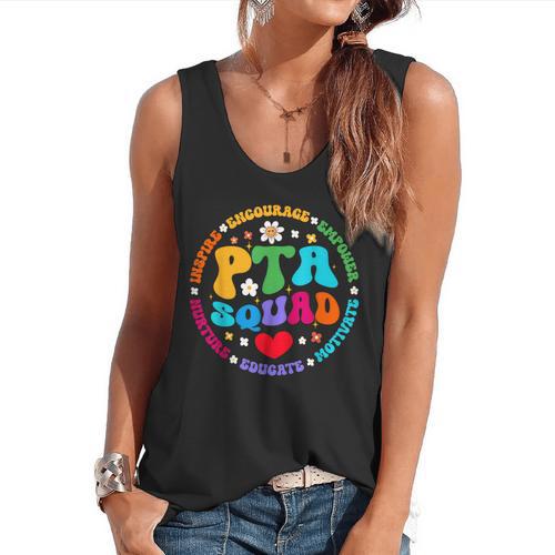 Parents Teacher Association Team Supporter PTA Squad For Men Women Girls Kids Flowy Tank - teacherstshirts.com AU