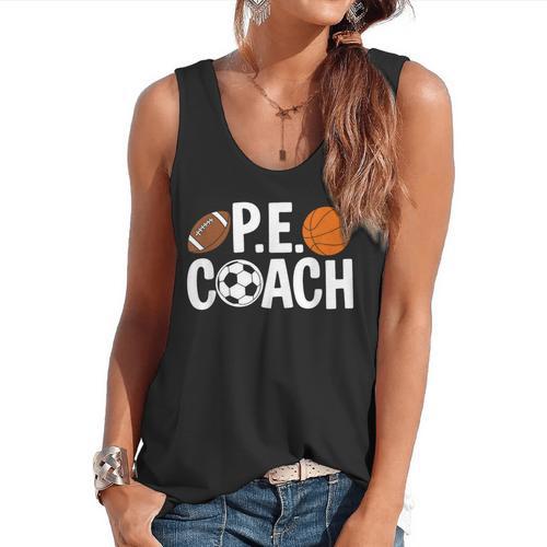 PE Gym Teacher Quotes School Class Instructor And Coach Flowy Tank - teacherstshirts.com