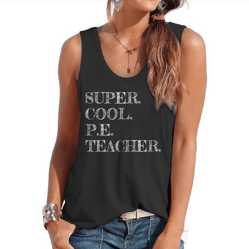 PE Teacher Appreciation Flowy Tank - teacherstshirts.com