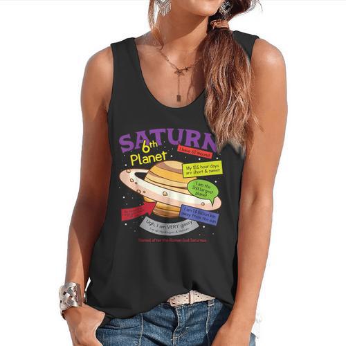 Perfect Planets Teachers Shirts Saturn For Solar System Flowy Tank - teacherstshirts.com