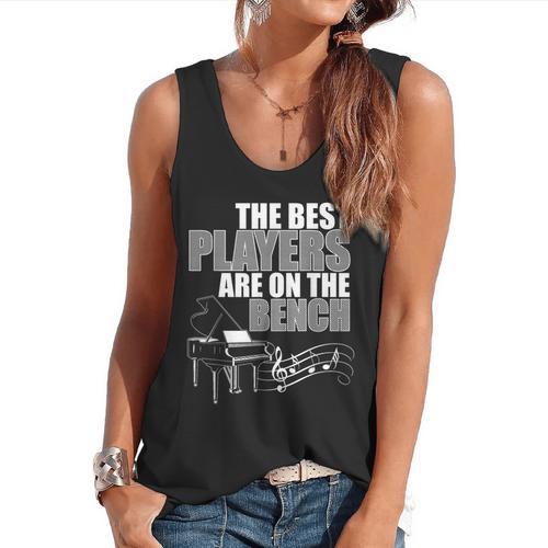 Piano Art For Men Women Pianist Piano Teacher Piano Player Flowy Tank - teacherstshirts.com UK