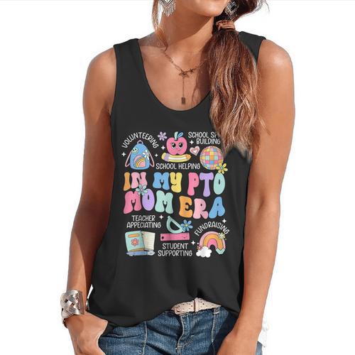 In My PTO Mom Parent Teacher Organization Back To School Flowy Tank - teacherstshirts.com AU