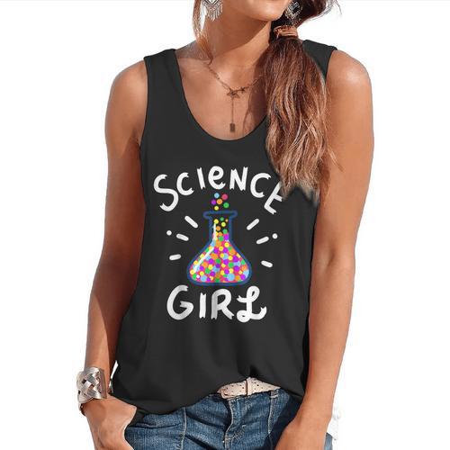 Science Girl Chemistry Biology Student Teacher Flowy Tank - teacherstshirts.com AU