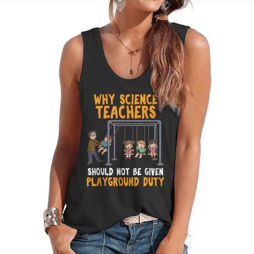 Science Physicist Chemist Teacher Vintage Flowy Tank - teacherstshirts.com AU