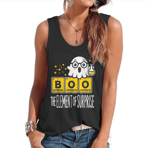 Science Teacher Halloween Elements Of Surprise Chemistry Flowy Tank - teacherstshirts.com AU