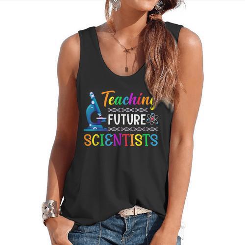 Science Teacher Teaching Future Scientists School Instructor Flowy Tank - teacherstshirts.com