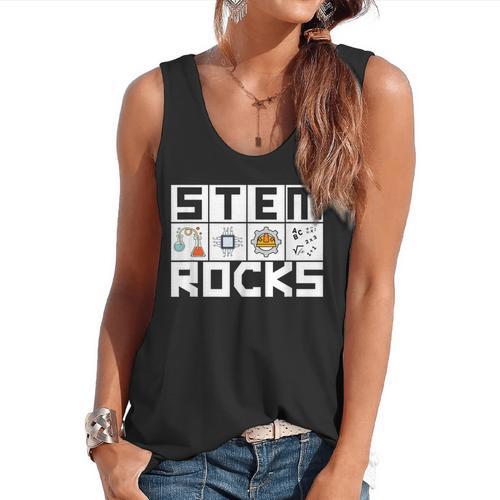STEM Rocks Science Technology Engineering Math STEM Teacher Flowy Tank - teacherstshirts.com