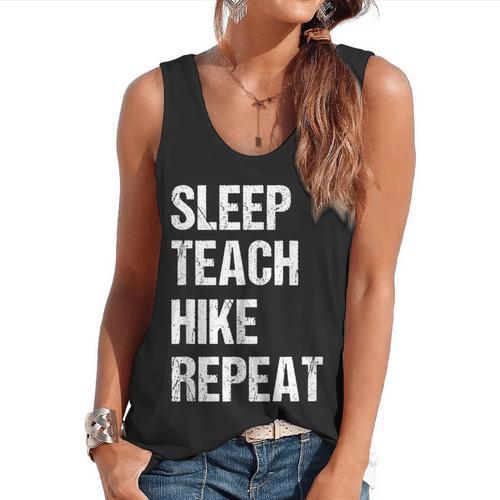 Teacher Hiking Shirt Teaching Hiker T Shirt Flowy Tank - teacherstshirts.com