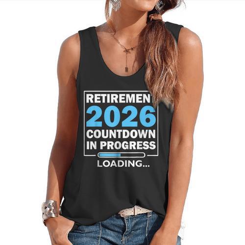 Teacher Retirement Class Of 2026 Loading Retired Flowy Tank - teacherstshirts.com