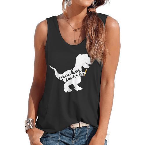Teacher Saurus T Shirt For Men And Women Flowy Tank - teacherstshirts.com