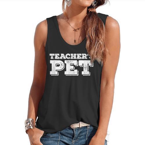 TEACHER'S PET You'Re My Favorite Do Me A Favor Flowy Tank - teacherstshirts.com
