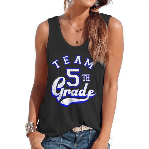 Team 5th Grade Fifth For Teacher Or Students Flowy Tank - teacherstshirts.com UK