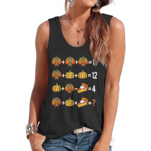 Thanksgiving Order Of Operations Thanksgiving Math Teacher Flowy Tank - teacherstshirts.com