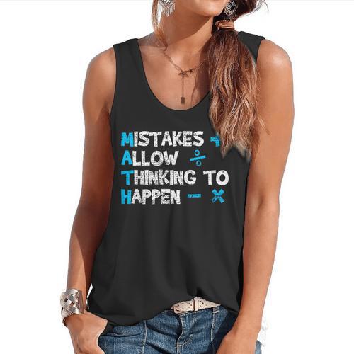 Vintage Math Teacher Saying Flowy Tank - teacherstshirts.com AU