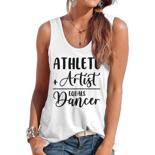 Athlete Plus Artist Equals Dancer Ballerina Teacher Student For Men Women Kids Flowy Tank - teacherstshirts.com