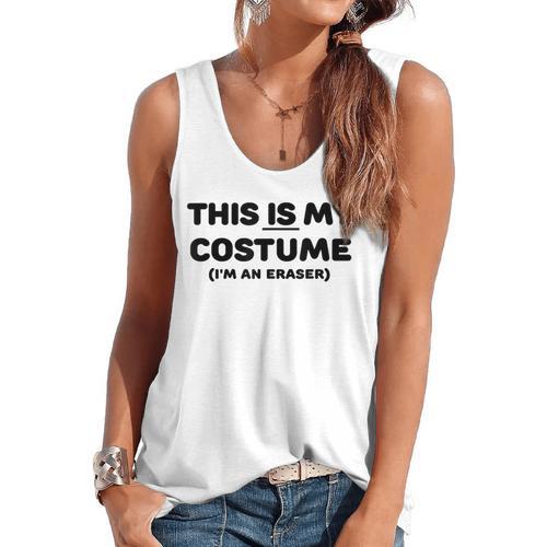 THIS IS MY COSTUME Eraser Teacher Halloween Costume Flowy Tank - teacherstshirts.com AU