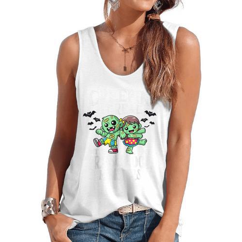 Creepin It Real Monster School Preschool Teacher Halloween Flowy Tank - teacherstshirts.com UK