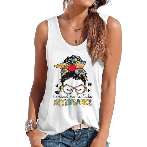Elementary Teacher Remind Me To Take Attendance Women Flowy Tank - teacherstshirts.com CA