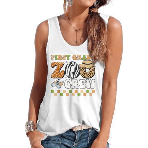 Field Zoo Trip Teacher First Grade Crew Back To School Flowy Tank - teacherstshirts.com
