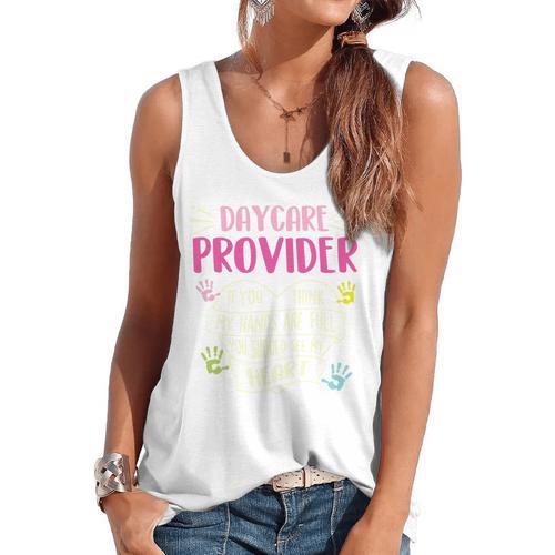 Full Heart Daycare Provider Nanny Au Pair Pre-K Teacher Flowy Tank - teacherstshirts.com