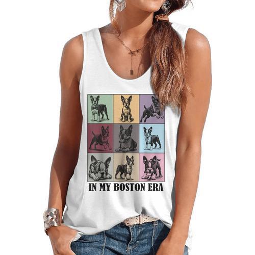 Funny Boston Terrier Quote In My Boston Terrier Era Cool Dog Men Women Flowy Tank - Bostonterriersmerch.com