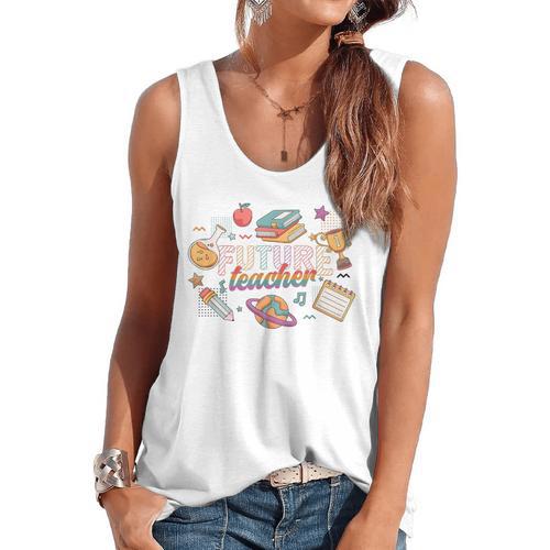 Future Teacher Costume For Kids Flowy Tank - teacherstshirts.com DE