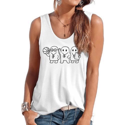 Ghost Costume Gym Physical Education Teacher PE Coach Flowy Tank - teacherstshirts.com CA