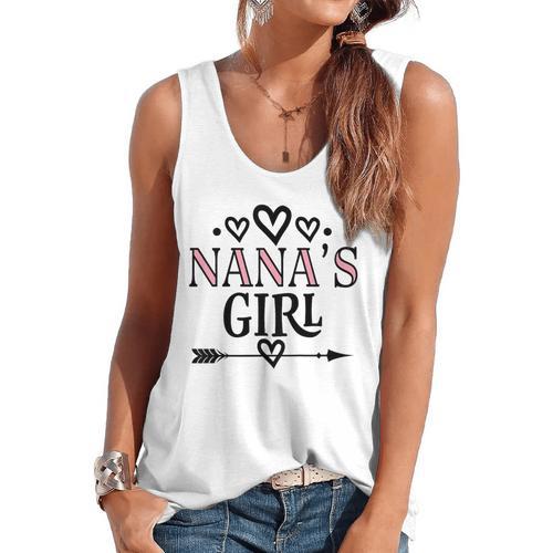 Granddaughter Nanas Girl Flowy Tank - Bostonterriersmerch.com